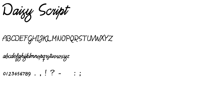 Daisy Script font
